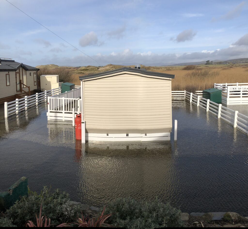 flooding at holiday caravan park