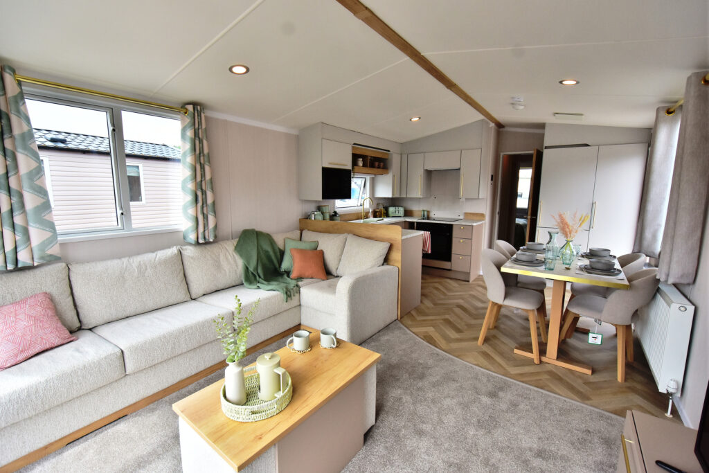 2026 Swift Burgundy static caravan interior