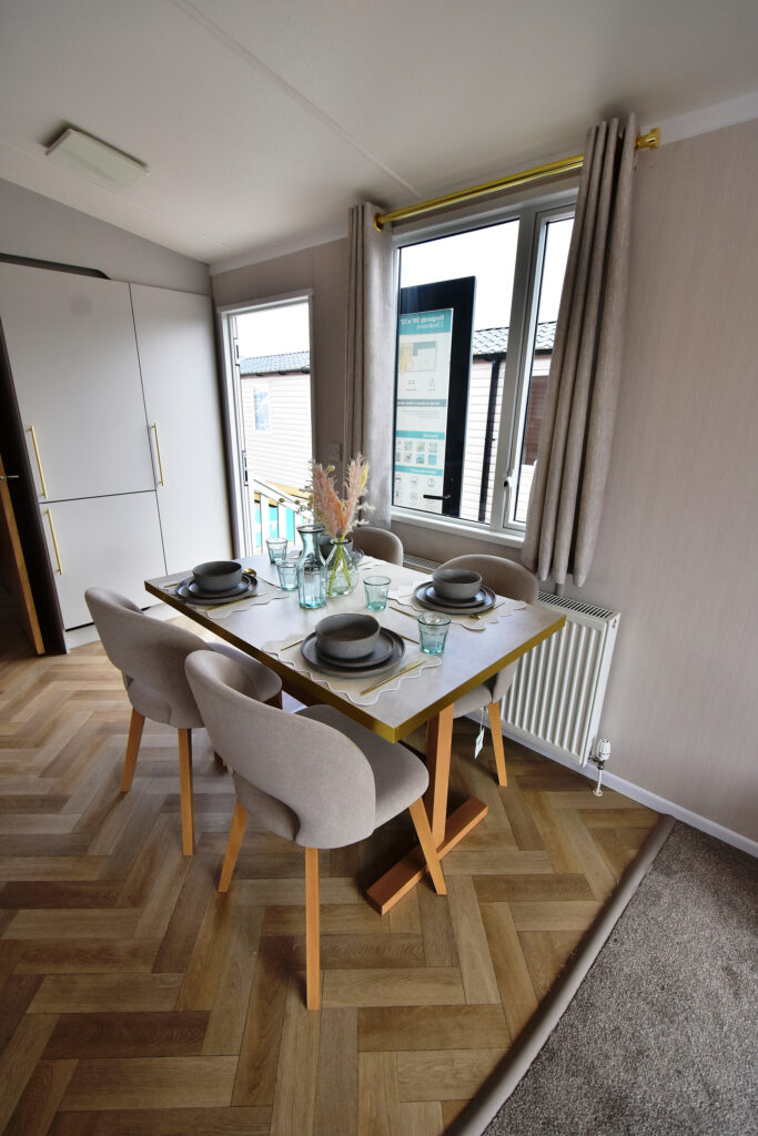 2026 Swift Burgundy static caravan dining table