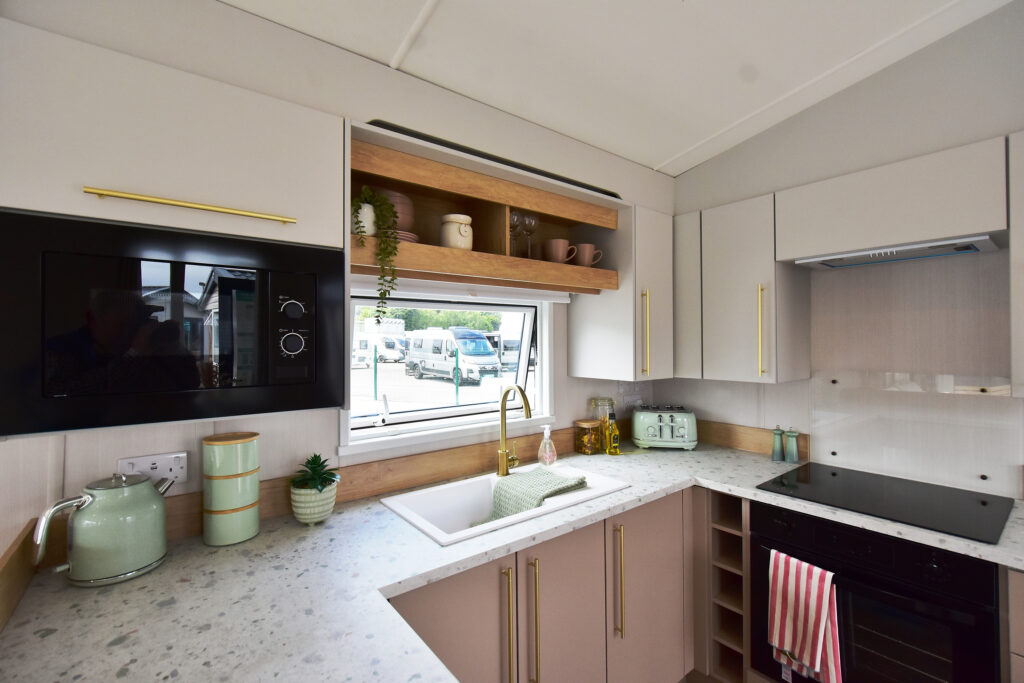 2026 Swift Burgundy static caravan kitchen