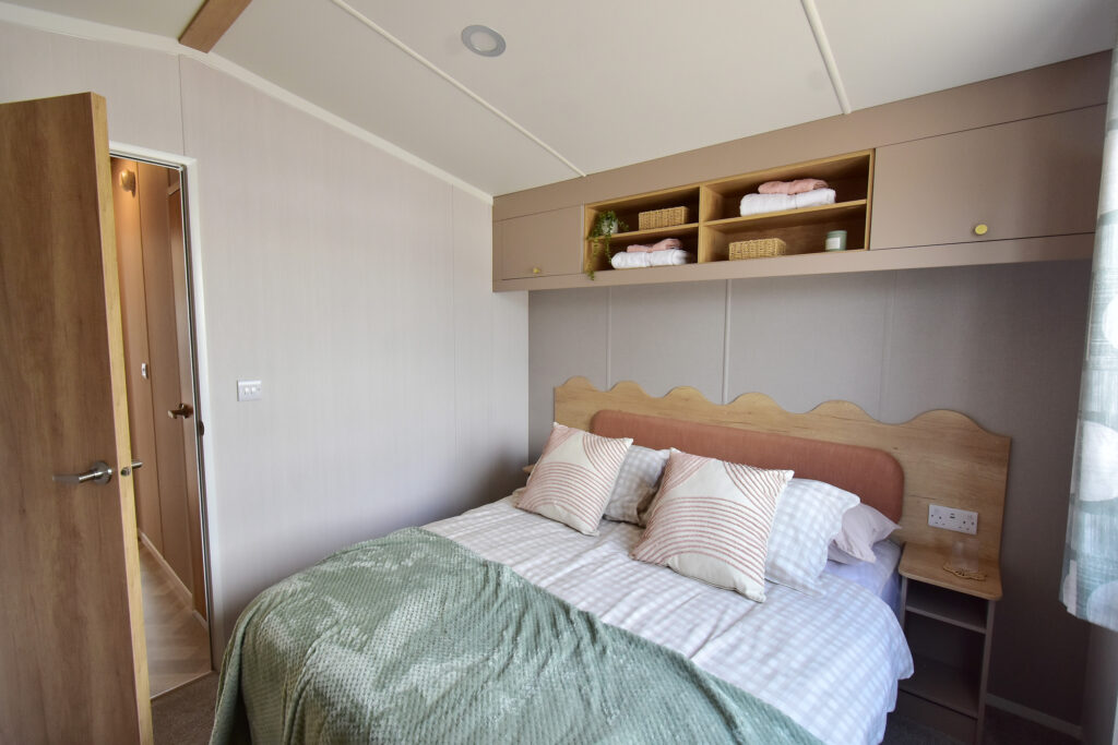 2026 Swift Burgundy static caravan master bedroom