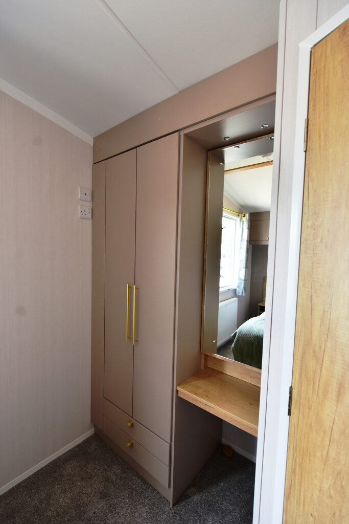 2026 Swift Burgundy static caravan master bedroom