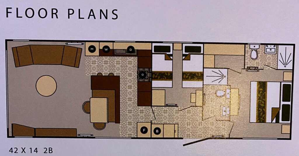 2026 Carnaby Grantley holiday lodge floorplan