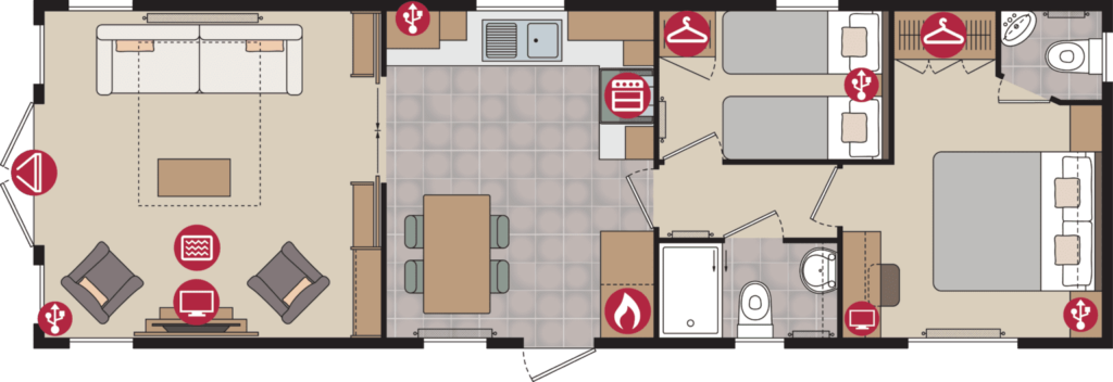 2026 Pemberton Regent holiday caravan floorplan
