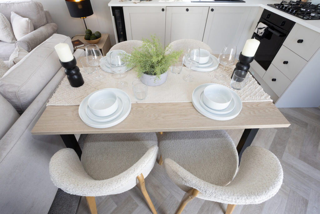 2026 Victory Harraway static caravan dining table