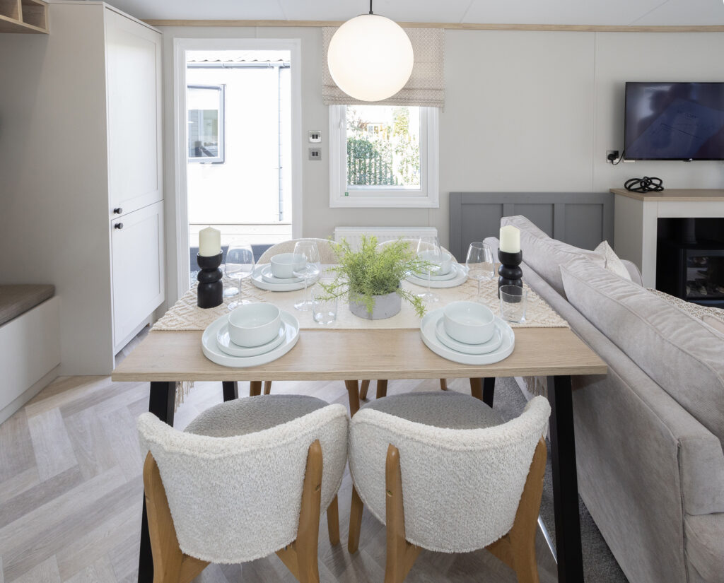 2026 Victory Harraway static caravan dining table