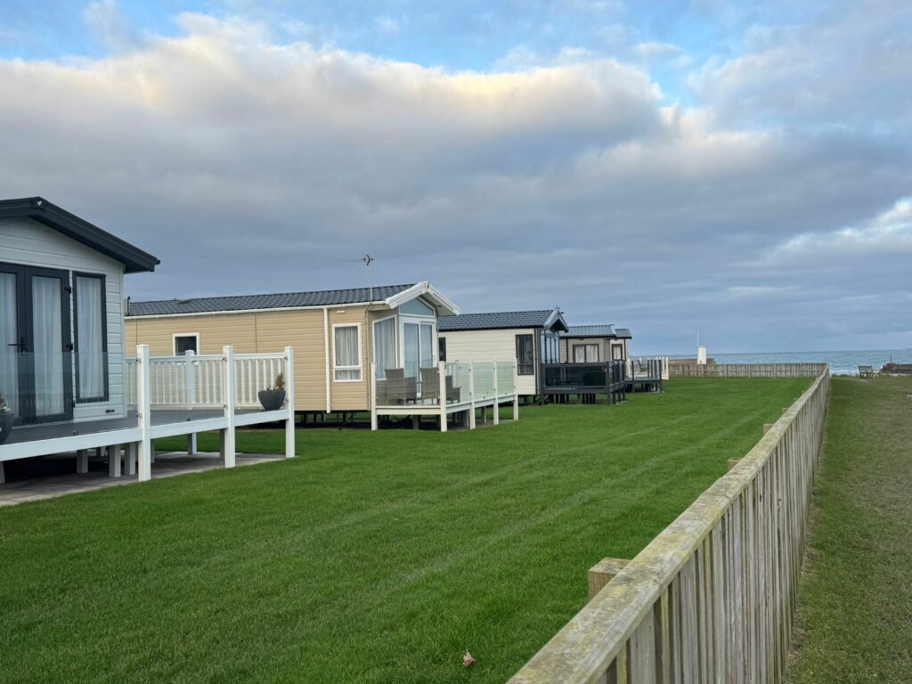 quiet holiday park in winter