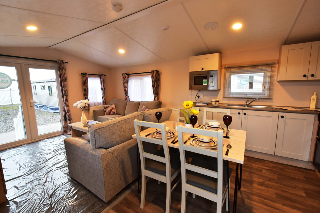 2026 Delta Saffron Deluxe static caravan kitchen / dining