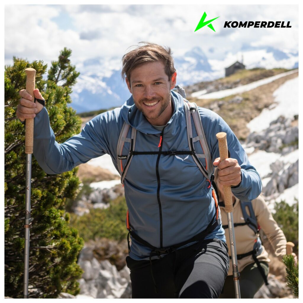 komperdell explorer zero cork walking poles