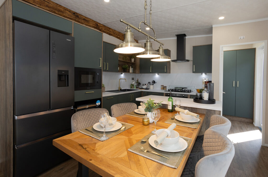 2026 Pemberton Rivendale holiday lodge kitchen / dining