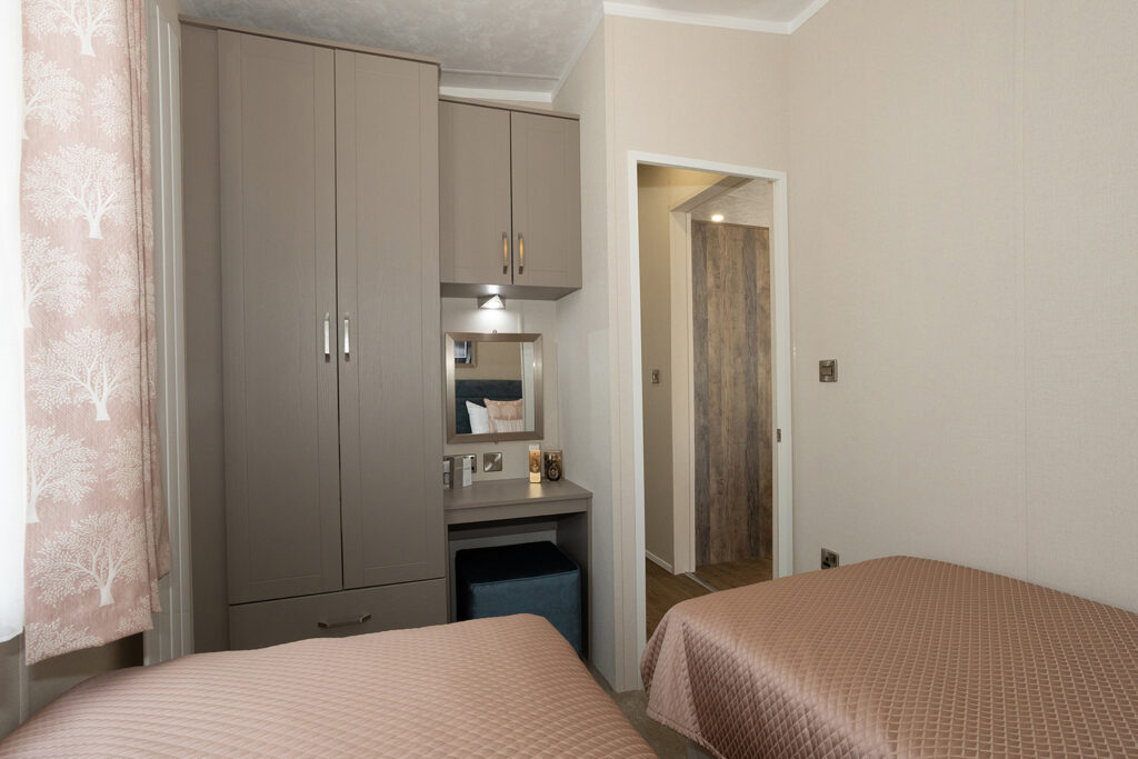 2026 Pemberton Rivendale holiday lodge twin bedroom