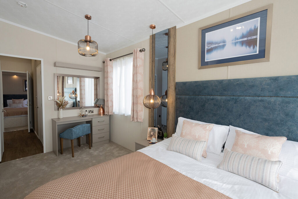 2026 Pemberton Rivendale holiday lodge master bedroom