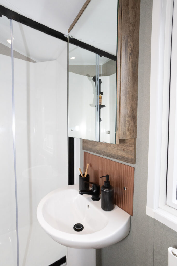 2027 Willerby Leven static caravan shower room