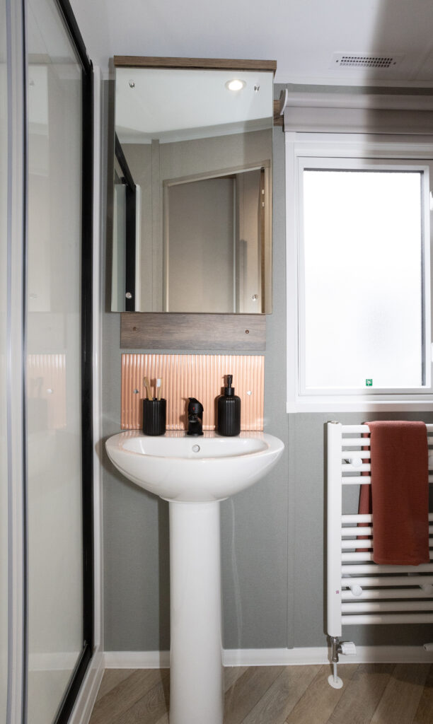 2027 Willerby Leven static caravan shower room
