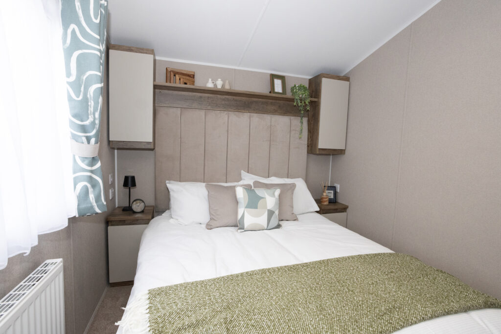 2027 Willerby Leven static caravan master bedroom